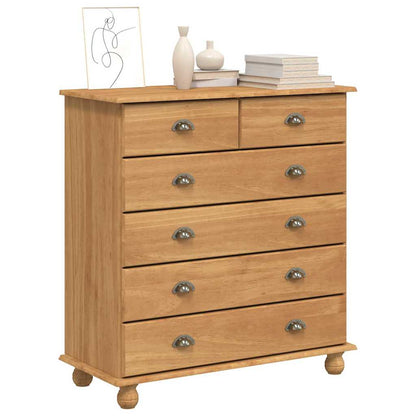 Chest of Drawer ASKIM Brown 91 x 40 x 95.5 cm Solid Pine Wood