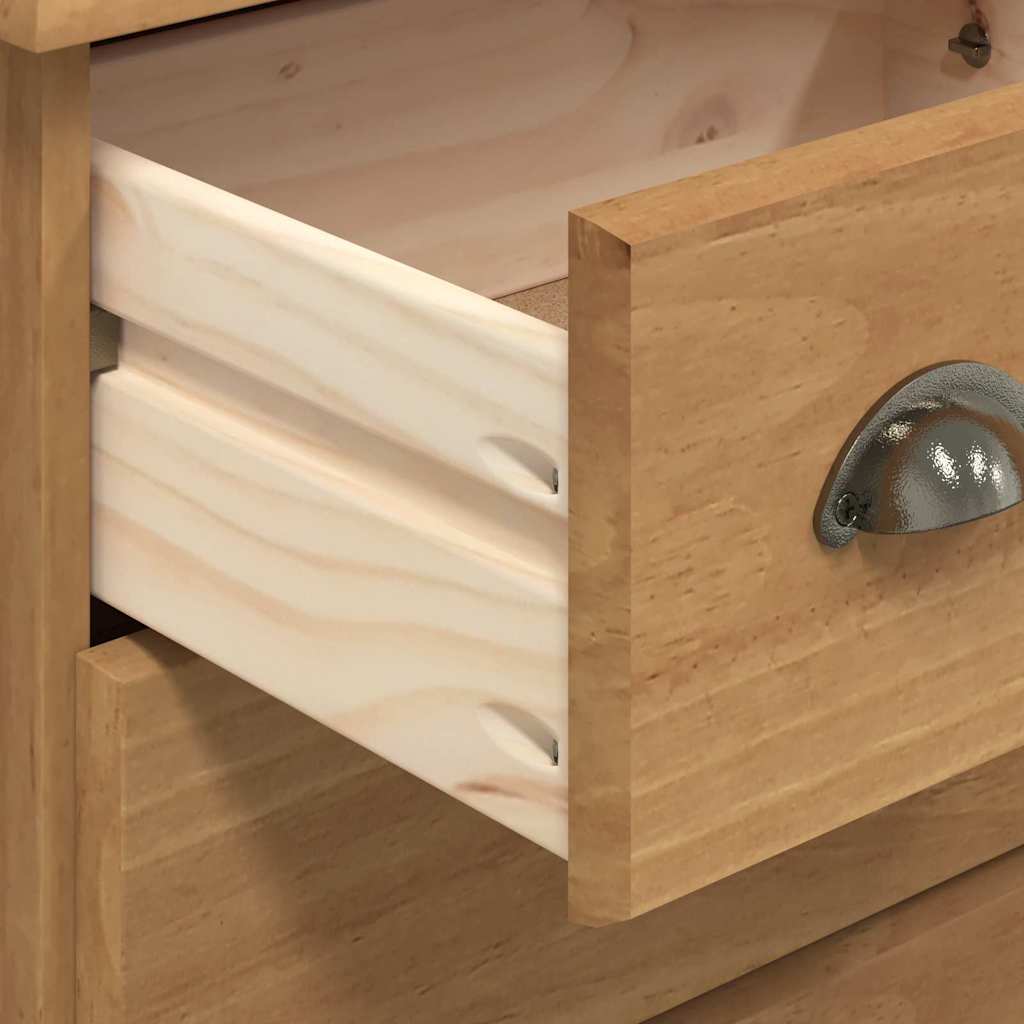 Chest of Drawer ASKIM Brown 91 x 40 x 79 cm Solid Pine Wood