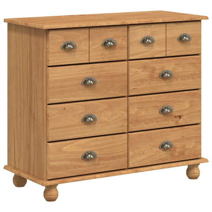 Chest of Drawer ASKIM Brown 91 x 40 x 79 cm Solid Pine Wood