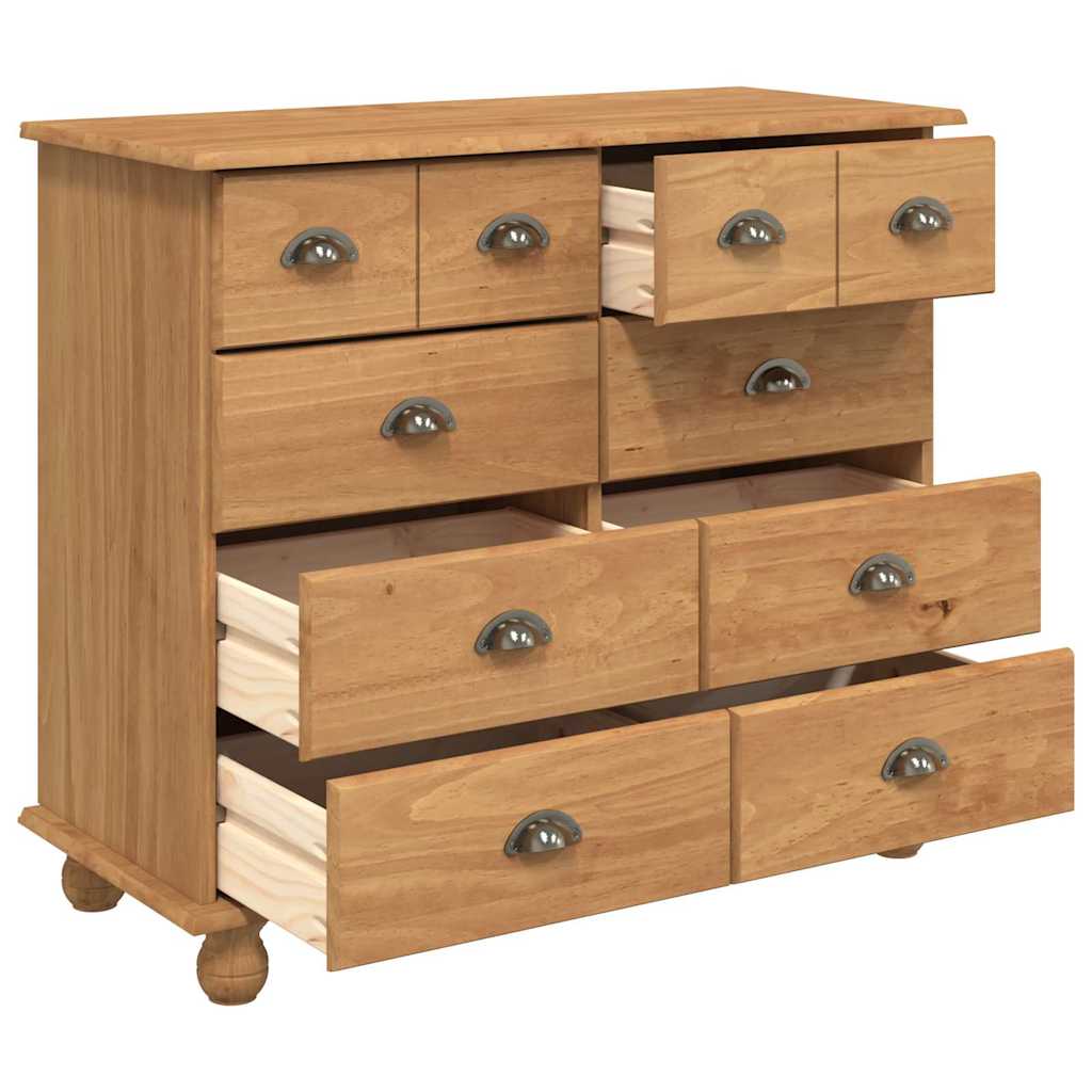 Chest of Drawer ASKIM Brown 91 x 40 x 79 cm Solid Pine Wood