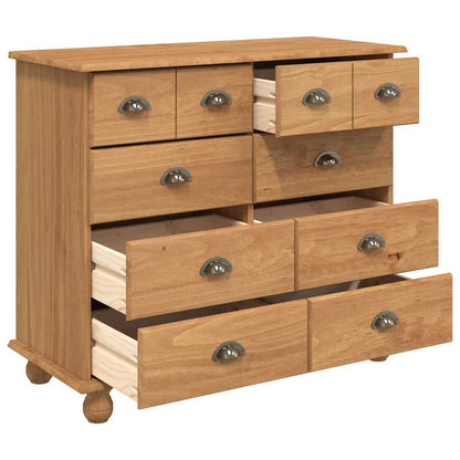 Chest of Drawer ASKIM Brown 91 x 40 x 79 cm Solid Pine Wood