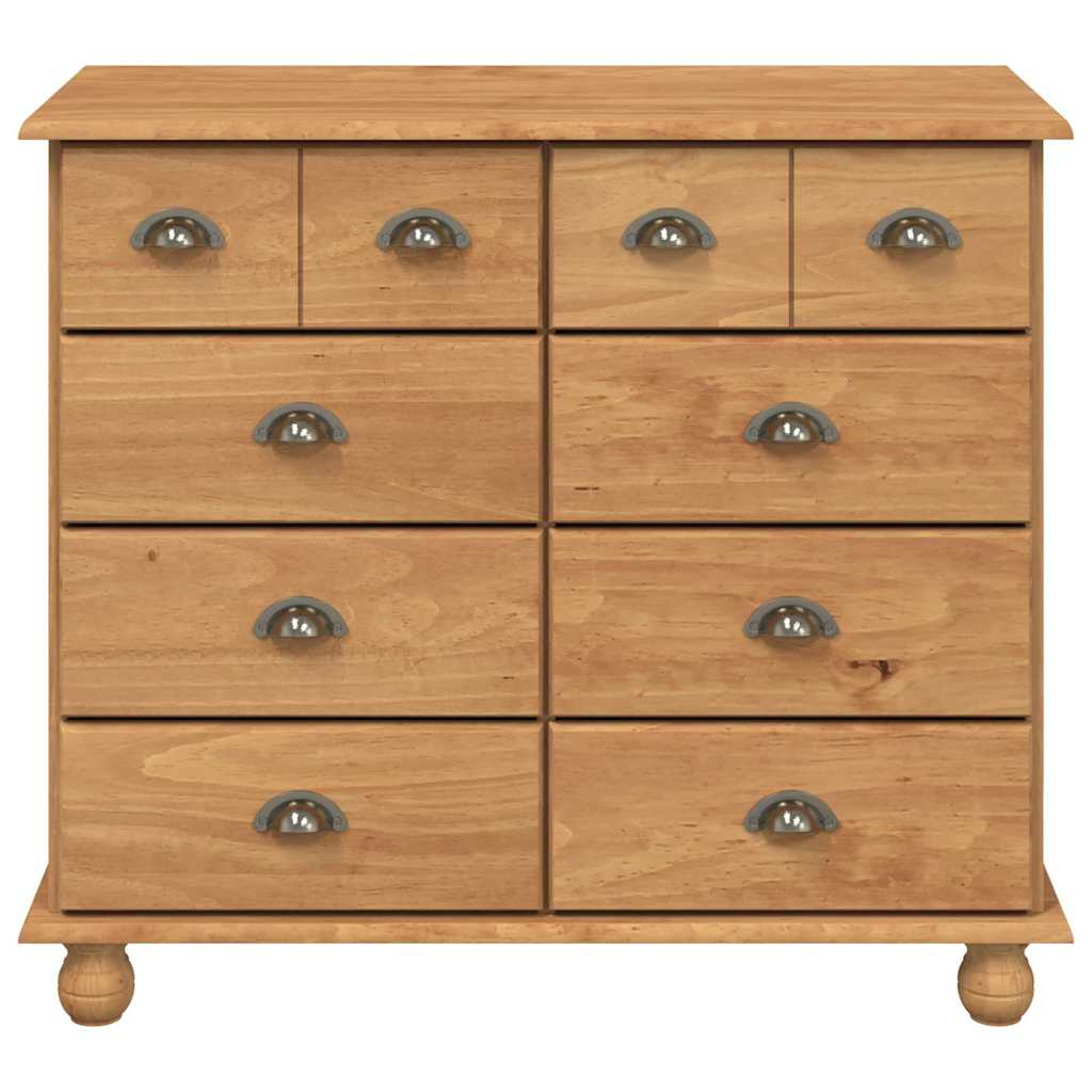 Chest of Drawer ASKIM Brown 91 x 40 x 79 cm Solid Pine Wood