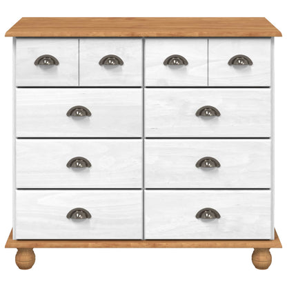 Chest of Drawer ASKIM White 91 x 40 x 79 cm Solid Pine Wood