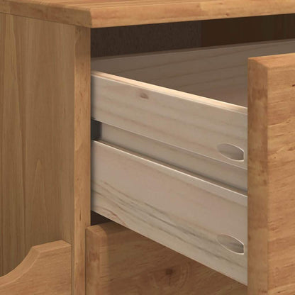 Storage Bench ASKIM Brown 100 x 39 x 62 cm Solid Pine Wood