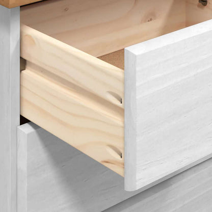 Writing Desk ASKIM White 95 x 40 x 75 cm Solid Pine Wood