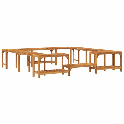 Hot Tub Surround Brown 255 x 255 x 55.5 cm Solid Acacia Wood