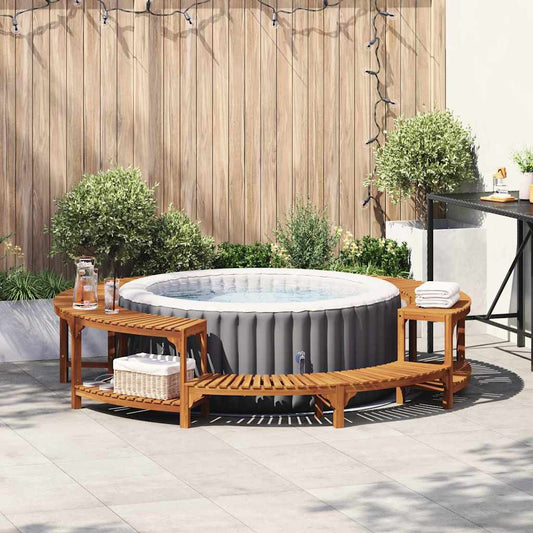 Hot Tub Surround Solid Acacia Wood Brown