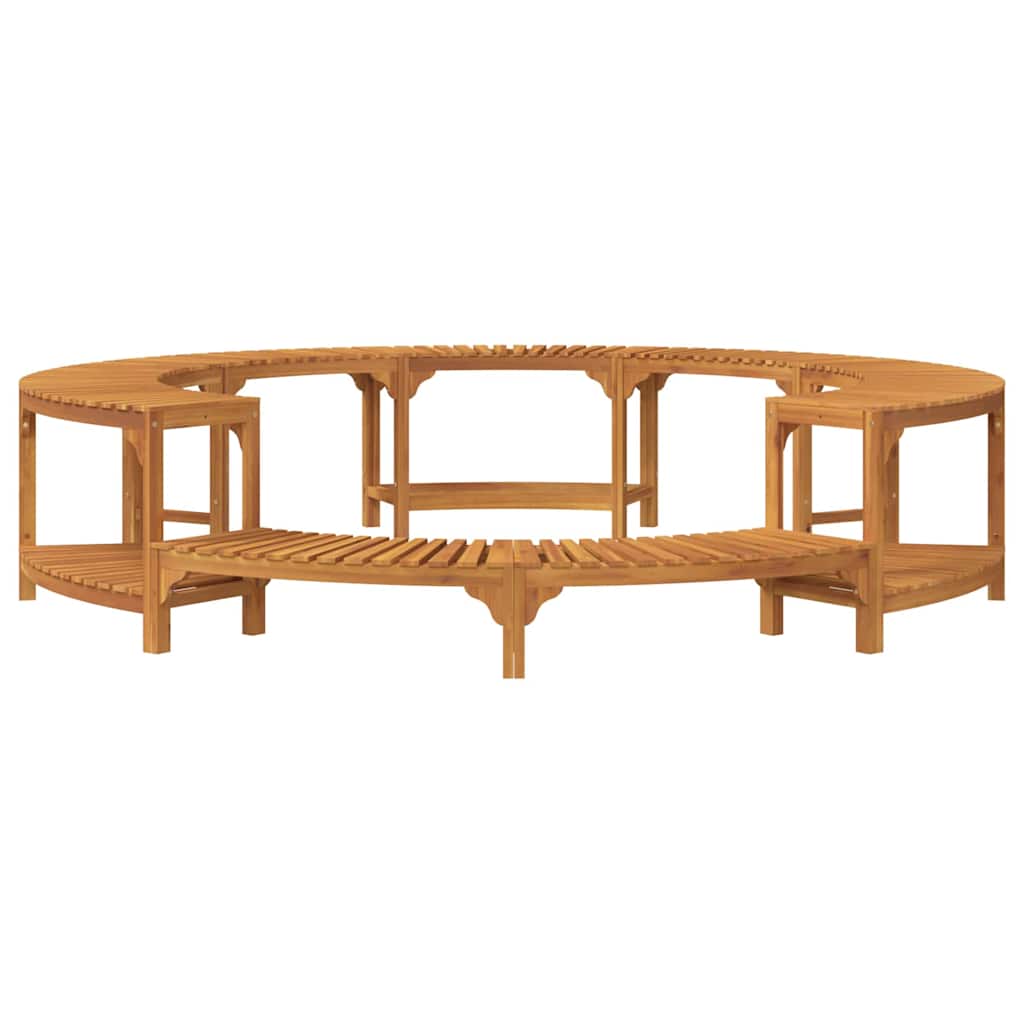 Hot Tub Surround Brown Ø255 x 55.5 cm Solid Acacia Wood