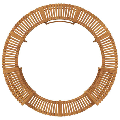 Hot Tub Surround Brown Ø255 x 55.5 cm Solid Acacia Wood