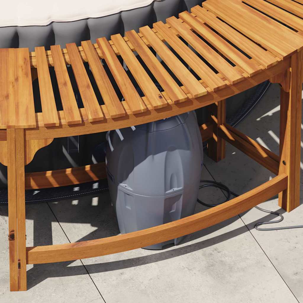 Hot Tub Surround Brown Ø275 x 55.5 cm Solid Acacia Wood