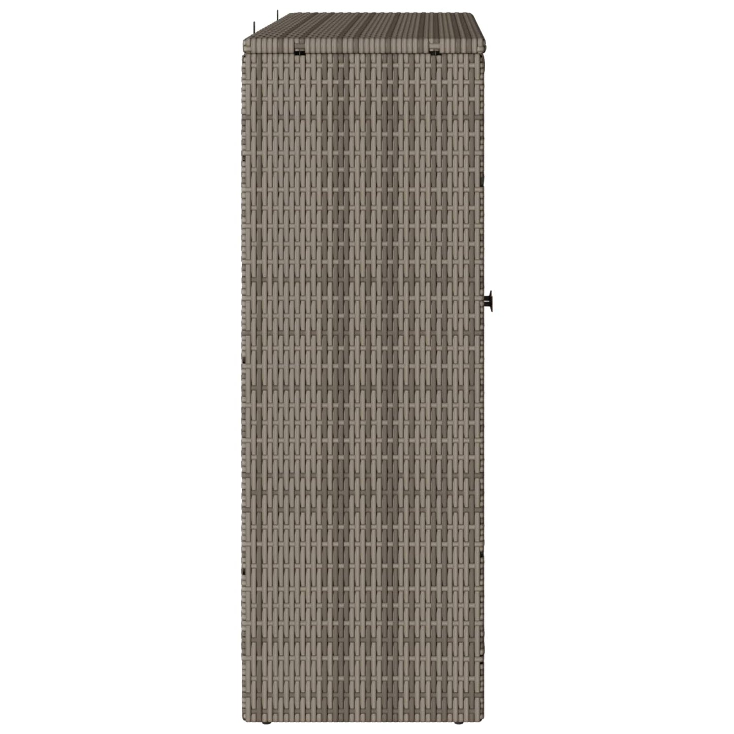Storage Cabinet with Shelf Grey 100 x 36 x 102 cm Rattan