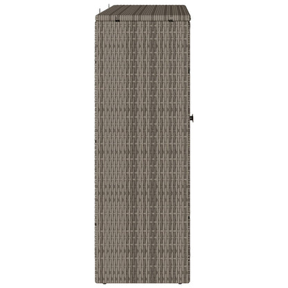 Storage Cabinet with Shelf Grey 100 x 36 x 102 cm Rattan