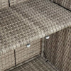 Storage Cabinet with Storage with Door Light Grey Rattan
