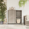 Storage Cabinet with Storage with Door Light Grey Rattan