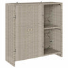 Storage Cabinet with Storage with Door Light Grey Rattan