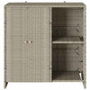 Storage Cabinet with Storage with Door Light Grey Rattan