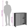 Storage Cabinet with Storage with Door Light Grey Rattan