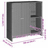Storage Cabinet with Storage with Door Light Grey Rattan