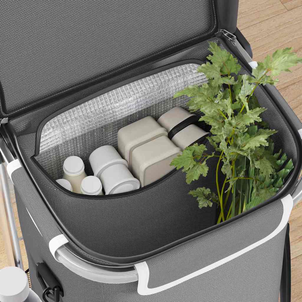Shopping Trolley Grey 36.5 x 46.5 x 100.5 cm Oxford fabric