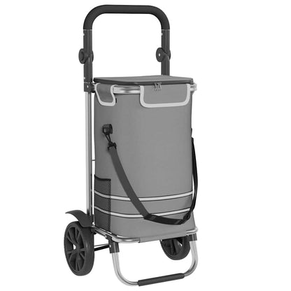 Shopping Trolley Grey 36.5 x 46.5 x 100.5 cm Oxford fabric