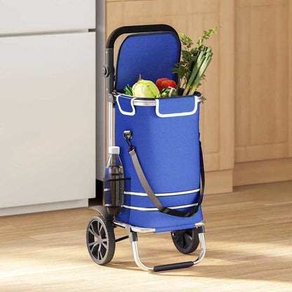 Shopping Trolley Blue 36.5 x 46.5 x 100.5 cm Oxford fabric
