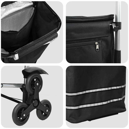 Shopping Trolley 1 Black 47 x 39 x 100.5 cm Oxford fabric