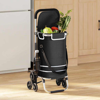 Shopping Trolley 1 Black 47 x 39 x 100.5 cm Oxford fabric