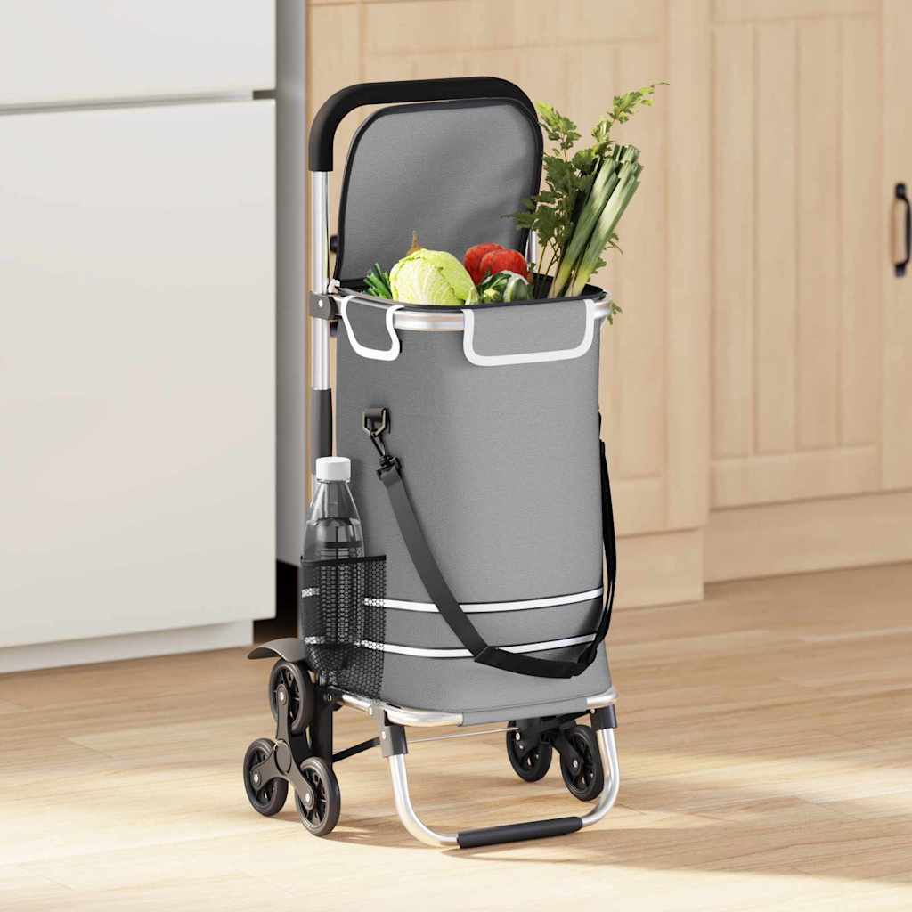 Shopping Trolley 1 Grey 47 x 39 x 100.5 cm Oxford fabric