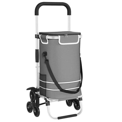 Shopping Trolley 1 Grey 47 x 39 x 100.5 cm Oxford fabric
