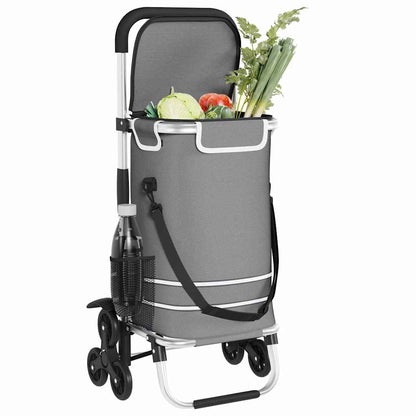 Shopping Trolley 1 Grey 47 x 39 x 100.5 cm Oxford fabric