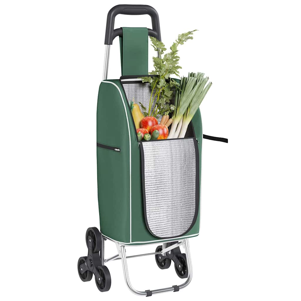 Shopping Trolley Folding Green 39.5 x 33 x 93 cm Oxford fabric