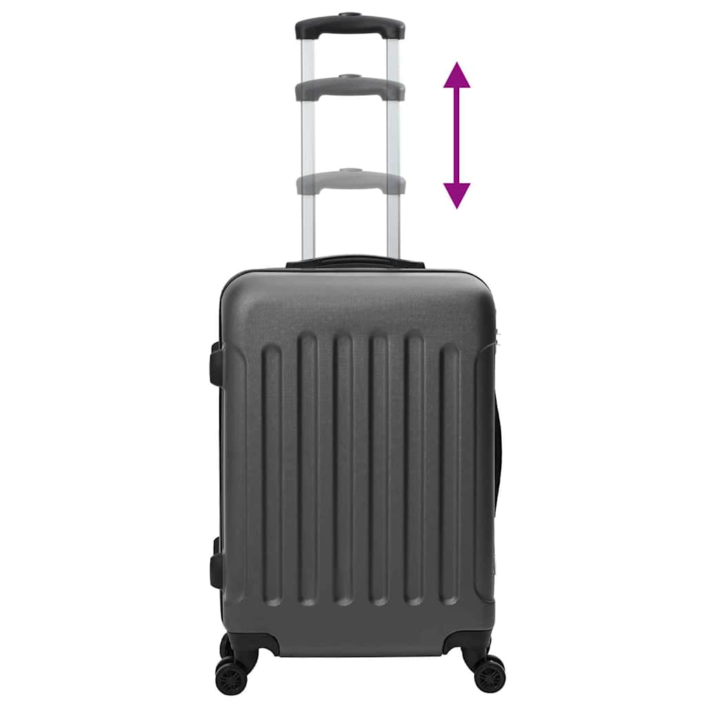 Suitcase with Lock 3 pcs Dark Grey 50 x 31 x 78 cm ABS Plastic