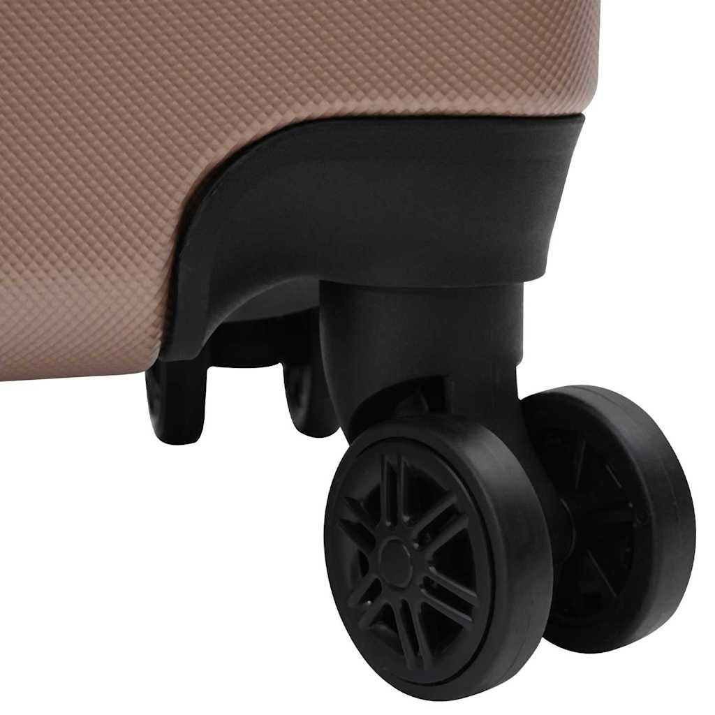 Suitcase with Lock 3 pcs Rose Gold 50 x 31 x 78 cm ABS Plastic