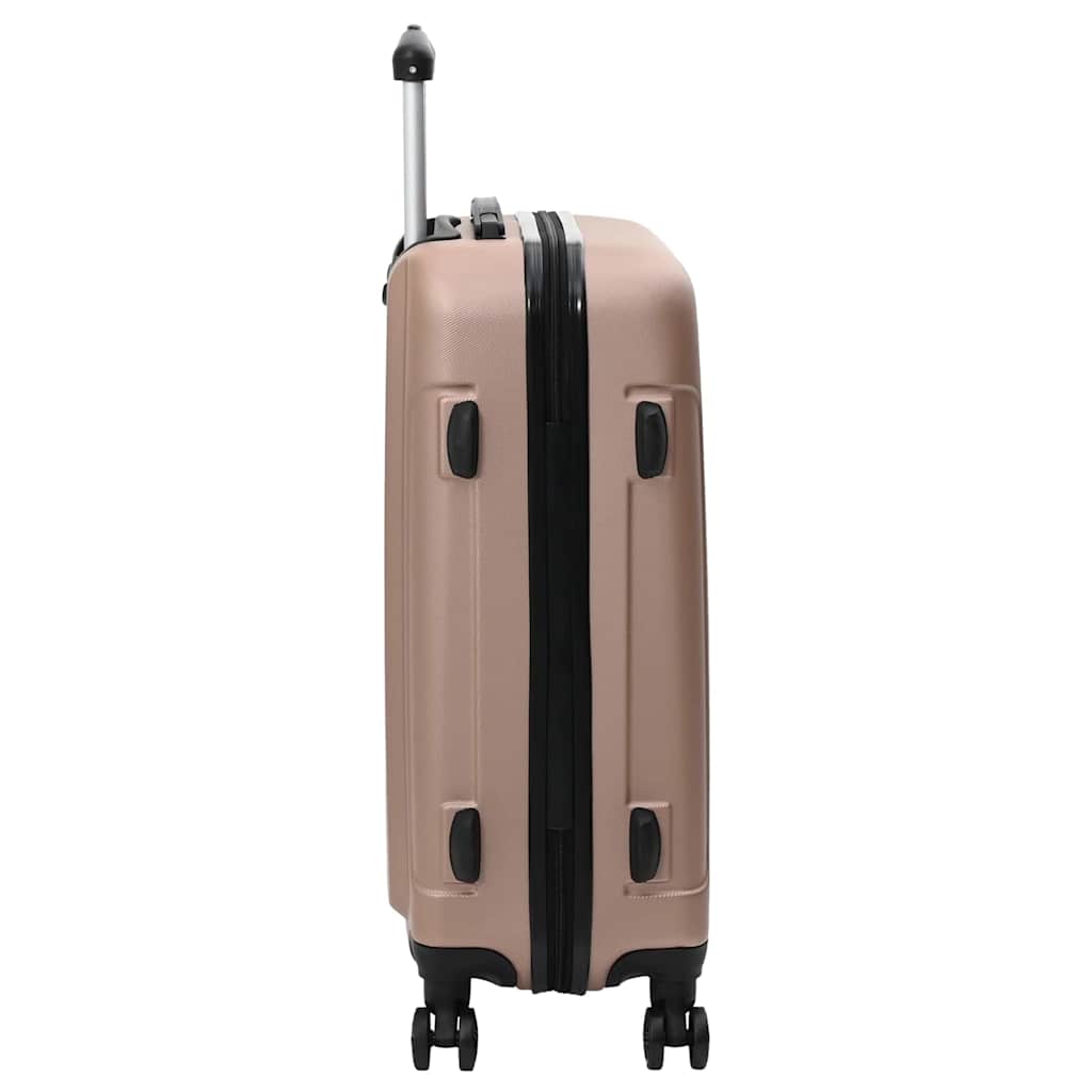 Suitcase with Lock 3 pcs Rose Gold 50 x 31 x 78 cm ABS Plastic