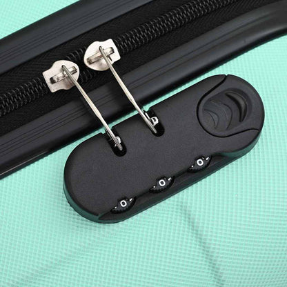 Suitcase with Lock 3 pcs Mint Green 50 x 31 x 78 cm ABS Plastic