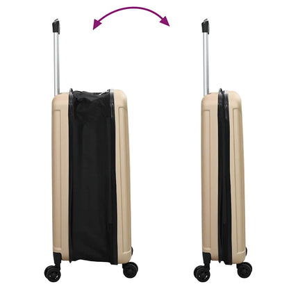Suitcase Folding Champagne 34 x 23 x 55.5 cm ABS Plastic