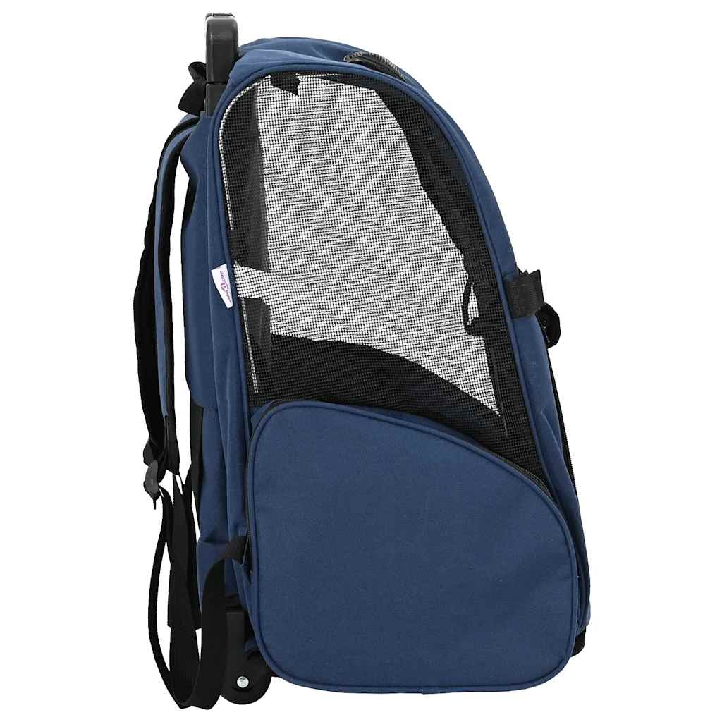 Pet Trolley 3-in-1 Design Blue 48x32x(57-106) cm Oxford Fabric