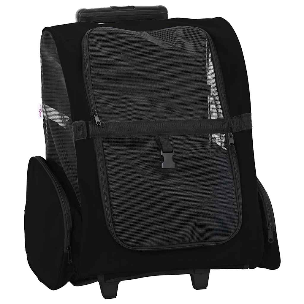 Pet Trolley 3-in-1 Design Black 48x32x(57-106) cm Oxford Fabric