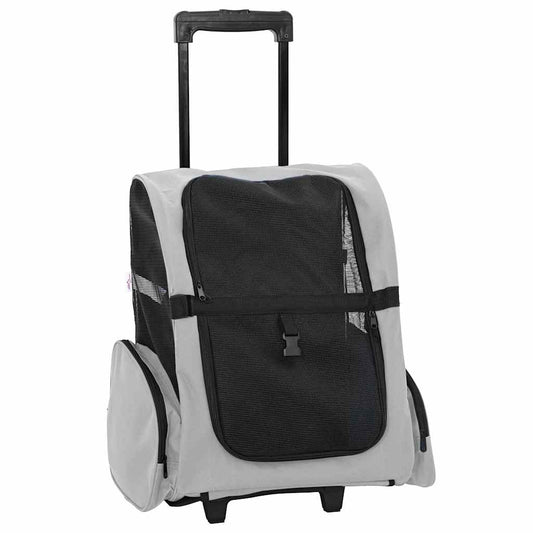 Pet Trolley 3-in-1 Design Grey 48x32x(57-106) cm Oxford Fabric