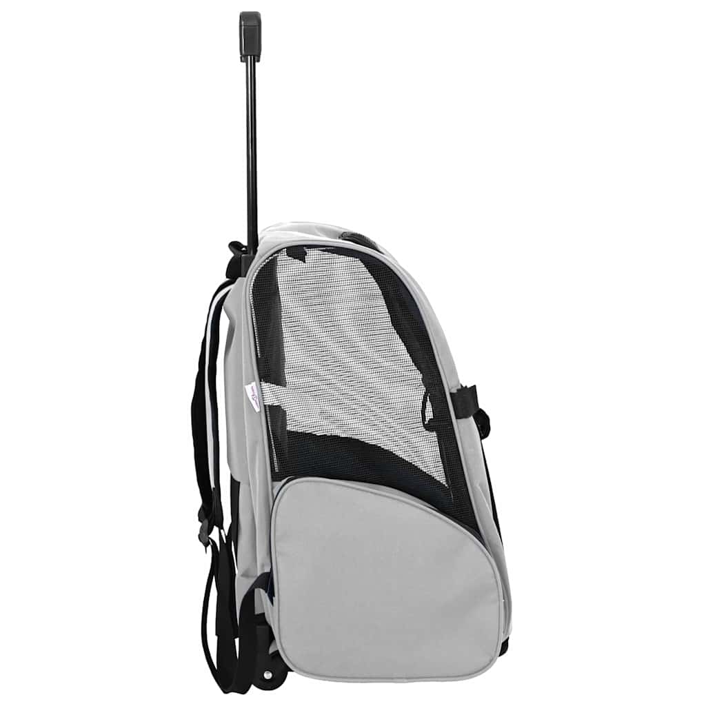 Pet Trolley 3-in-1 Design Grey 48x32x(57-106) cm Oxford Fabric