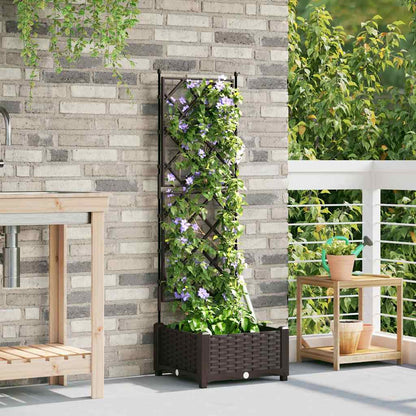 Garden Planter Brown 40 x 40 x 125.5 cm PP
