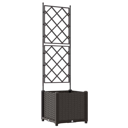 Garden Planter Brown 40 x 40 x 143 cm PP