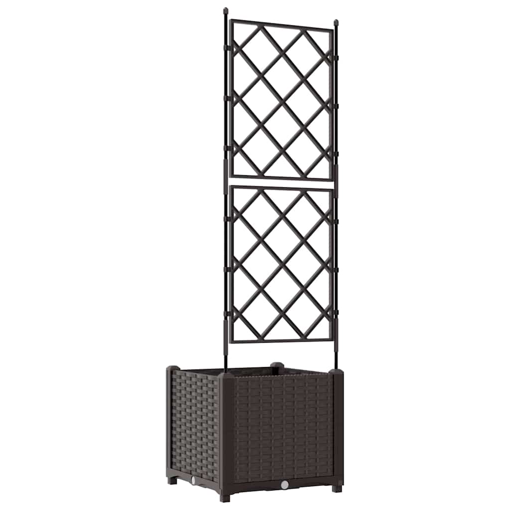 Garden Planter Brown 40 x 40 x 143 cm PP