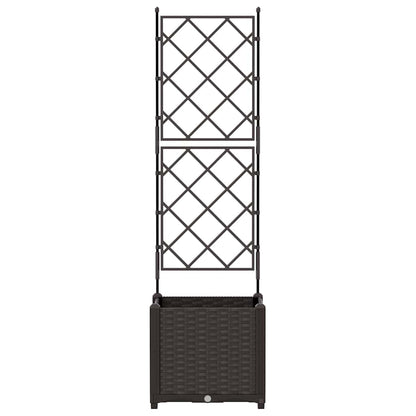 Garden Planter Brown 40 x 40 x 143 cm PP