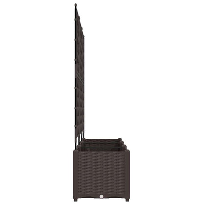 Garden Planter 3 pcs Brown 120 x 40 x 143 cm PP