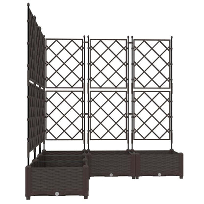 Garden Planter 5 pcs Brown 120 x 120 x 125.5 cm PP