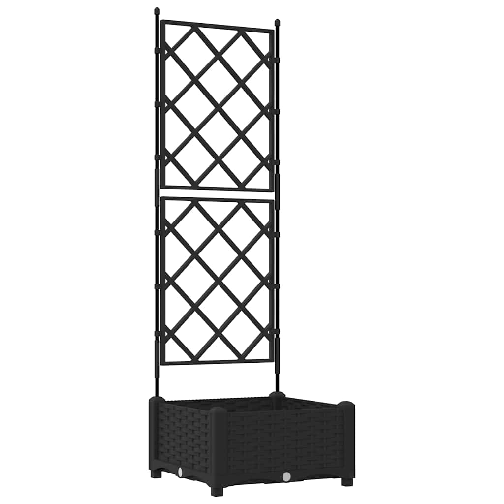 Garden Planter Black 40 x 40 x 125.5 cm PP