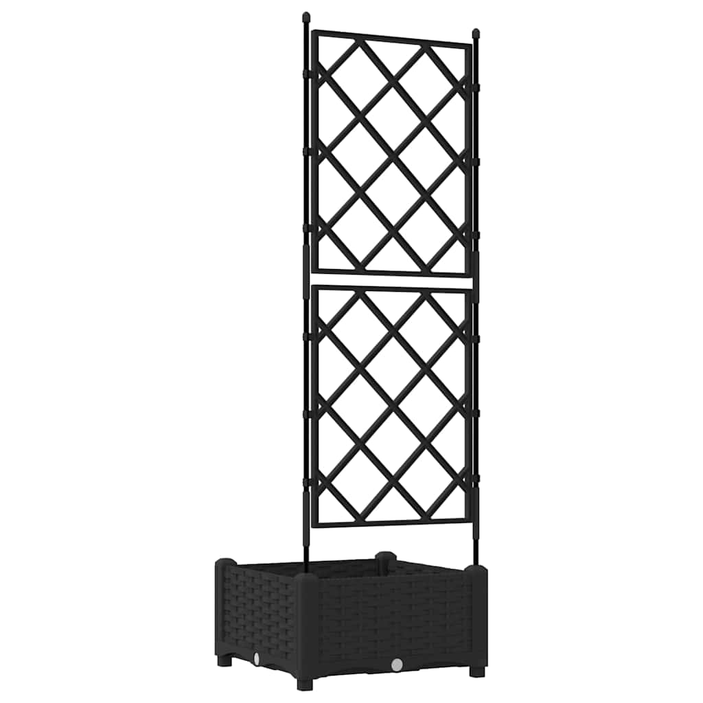Garden Planter Black 40 x 40 x 125.5 cm PP