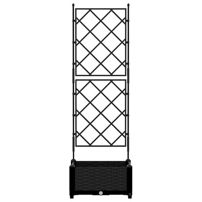 Garden Planter Black 40 x 40 x 125.5 cm PP