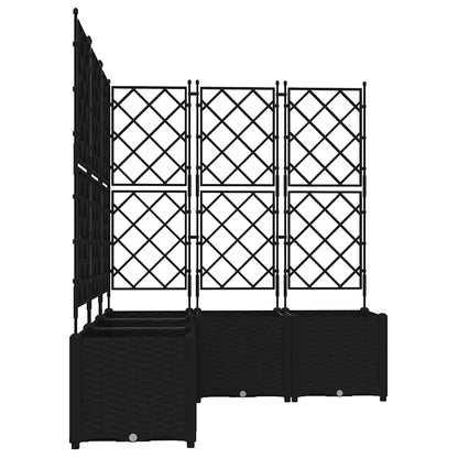 Garden Planter 5 pcs Black 120 x 120 x 143 cm PP